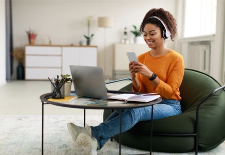 Woman Banking Digitally